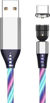 2,4 A USB naar USB-C / Type-C 540 graden buigbare streamer magnetische datakabel, kabellengte: 1 m (kleur)