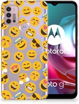 Backcover Soft Siliconen Hoesje Motorola Moto G30 | G10 Telefoon Hoesje Super als Cadeautjes voor Meisjes Emoji