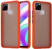 Voor OPPO Realme C12 Skin Hand Feeling Series Schokbestendig Frosted PC + TPU beschermhoes (rood)