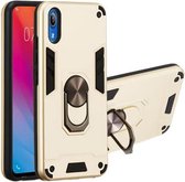 Voor vivo Y91c / Y93 / Y91i / Y90 (Indiase versie) 2 in 1 Armor Series PC + TPU beschermhoes met ringhouder (goud)