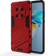 Voor Huawei Mate 40 Punk Armor 2 in 1 PC + TPU schokbestendig hoesje met onzichtbare houder (rood)