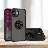 Voor iPhone 11 Pro Q Shadow 1 Generation-serie TPU + pc-beschermhoes met 360 graden roterende ringhouder (grijs)