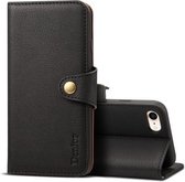 Voor iPhone 7 Plus / 8 Plus Denior V2 luxe auto koeienhuid horizontale flip lederen tas met portemonnee (zwart)