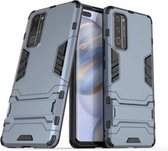 Voor Huawei Honor 30 Pro PC + TPU schokbestendige beschermhoes met houder (marine)