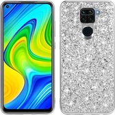 Voor Geschikt voor Xiaomi Redmi Note 9 / 10X 4G glitterpoeder schokbestendig TPU beschermhoes (zilver)