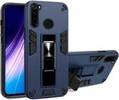 Voor Xiaomi Redmi Note 8 2 in 1 PC + TPU schokbestendige beschermhoes met onzichtbare houder (koningsblauw)