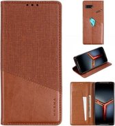 Voor Asus ROG Phone II ZS660KL MUXMA MX109 Horizontale Flip Leren Case met Houder & Kaartsleuf & Portemonnee (Bruin)