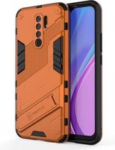 Voor Xiaomi Redmi 9 Punk Armor 2 in 1 PC + TPU schokbestendig hoesje met onzichtbare houder (oranje)