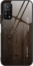 Voor Xiaomi 10T / 10T Pro houtnerfglas beschermhoes (M01)