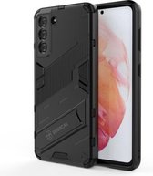 Voor Samsung Galaxy S21 5G Punk Armor 2 in 1 PC + TPU schokbestendig hoesje met onzichtbare houder (zwart)