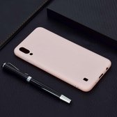 Voor Galaxy M10 Candy Color TPU Case (roze)