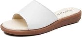 Eenvoudig en mode antislip slijtvaste sandalen pantoffels voor dames (kleur: wit maat: 39)