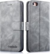 Voor iPhone 6 / 6s Diaobaolee Pure Fresh Texture Horizontale Flip Leather Case, met houder & kaartsleuf & portemonnee & fotolijst (grijs)