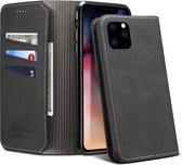 PU + TPU horizontale flip lederen hoes met houder en kaartsleuven en portemonnee voor iPhone 11 Pro (zwart)