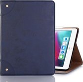 Retro Book Style Horizontale Flip PU lederen hoes voor iPad Pro 12,9 inch (2018), met houder & kaartsleuven en portemonnee (marineblauw)