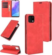 Voor Huawei Enjoy 20 Retro-skin Business Magnetische Suction Leather Case met houder & kaartsleuven & portemonnee (rood)