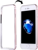 Voor iPhone 8 Plus en 7 Plus TPU + aluminium bumperframe (roségoud)