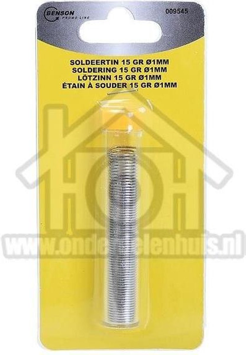 Benson Soldeertin - 1 mm - 8M Rol - met harskern - soldeerbout / solderen – foto 8