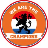 45x stuks Holland bierviltjes - we are the champions - oranje / Nederland fan / supporter versiering - Ek/ Wk voetbal onderzetters
