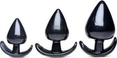 Triple Spades Driedelige Buttplug Set - Zwart