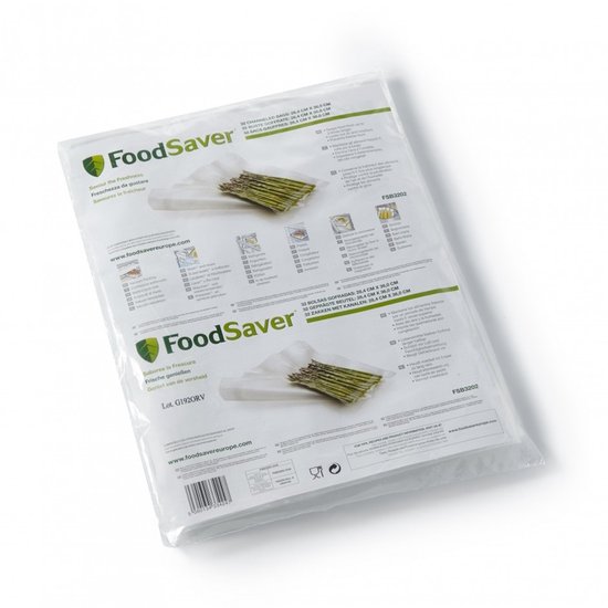 Sacs FoodSaver, lot de 32, 28,4 cm x 36,0 cm, avec des asperges.