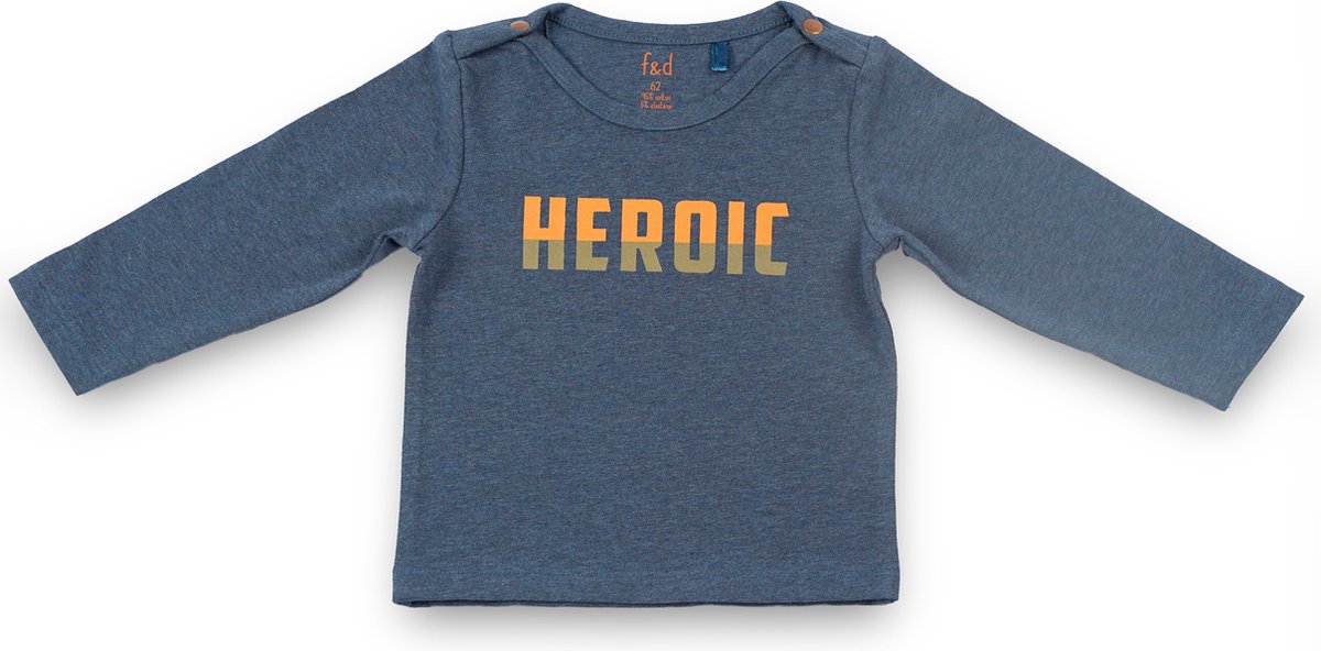 Frogs and Dogs - Shirt Heroic - Navy Blauw - Maat 98 - Jongens
