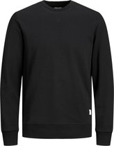 JACK & JONES sweatshirt katoen - O-hals - zwart - Maat: S