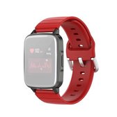 Voor Geschikt voor Xiaomi Haylou Solar LS02 / LS01 siliconen band A, maat: 19 mm (rood)