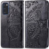 Voor Galaxy S20 Butterfly Love Flowers Embossing Horizontale Flip Leather Case met houder & kaartsleuven & portemonnee & Lanyard (zwart)