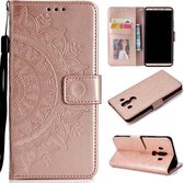 Voor Huawei Mate 10 Pro Totem Bloem Reliëf Horizontale Flip TPU + PU Leren Case met Houder & Kaartsleuven & Portemonnee (Rose Goud)