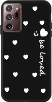 Voor Samsung Galaxy Note20 Ultra Small Smiley Heart Pattern Shockproof TPU Case (Black)