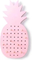 Houten opbergplank Gatenplaat Wandplank opbergruimte, stijl: ananas (roze)