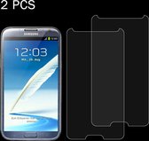 2 PC's voor Galaxy Note II / N7100 0,26 mm 9H 2.5D gehard glasfolie
