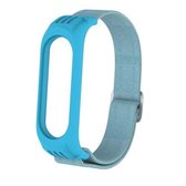 Voor Geschikt voor Xiaomi Mi Band 3/4/5 Twill 8-vormige gesp Elastische vervangende riem Horlogeband (lichtblauw)
