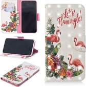 3D Gekleurde Tekening Patroon Horizontale Flip Leren Case voor Huawei Mate 20 Lite, met Houder & Kaartsleuven & Portemonnee (Engels Flamingo)