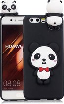 Voor Huawei P10 3D Cartoon Pattern Shockproof TPU beschermhoes (Red Bow Panda)