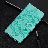 Voor Huawei Nova 6 Mandala Embossing Patroon Horizontale Flip Leren Case met Houder & Kaartsleuven & Portemonnee & Fotolijst & Lanyard (Groen)