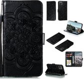 Voor Huawei Enjoy 20 Mandala Embossing Patroon Horizontale Flip PU Lederen Case met Houder & Kaartsleuven & Walle & Lanyard (Zwart)