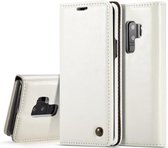 CaseMe-003 voor Galaxy S9 + PU + PC Business Style Crazy Horse Texture Horizontale Flip lederen tas met houder & kaartsleuven & portemonnee (wit)