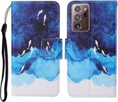 Voor Samsung Galaxy Note20 Ultra Gekleurde Tekening Patroon Horizontale Flip Leren Case met Houder & Kaartsleuven & Portemonnee & Lanyard (Aquarel Vis)