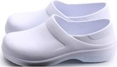 Chef-schoenen Antislip keukenschoenen Kantine Chef-kok Schoonmaak Werkschoenen Hotel-werkschoenen, maat: 41 (wit)