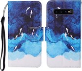 Voor Samsung Galaxy S10 + Gekleurde Tekening Patroon Horizontale Flip Leren Case met Houder & Kaartsleuven & Portemonnee & Lanyard (Aquarel Vis)