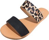 Dames platte pantoffelsandalen, maat: 41 (zwart)