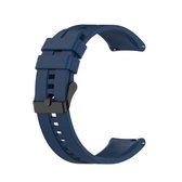 Voor Huawei Watch GT 2 46mm siliconen vervangende polsband horlogeband met zwarte gesp (donkerblauw)