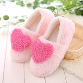Dames houden van patroon Home katoenen schoenen, schoenmaat: 38-39 (roze)
