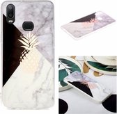 Voor Galaxy A10s Hot Stamping Geometric Marble IMD Craft TPU Beschermhoes (Ananas)