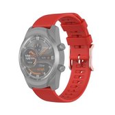 Voor Ticwatch Pro 2020 / Ticwatch GTX 22 mm polsband met stiptextuur (rood)