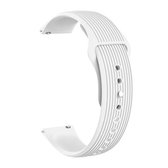 20 mm universele verticale graan omgekeerde gesp vervangende riem horlogeband (wit)