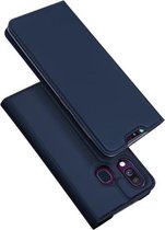 DUX DUCIS Skin Pro Series horizontale flip PU + TPU lederen tas voor Galaxy A40, met houder en kaartsleuven (blauw)