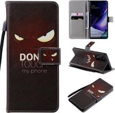 Voor Samsung Galaxy Note 20 Ultra Schilderen Horizontale Flip Leren Case met Houder & Kaartsleuf & Lanyard (Oog)